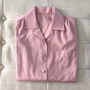 Silky Pink Collared Shirt